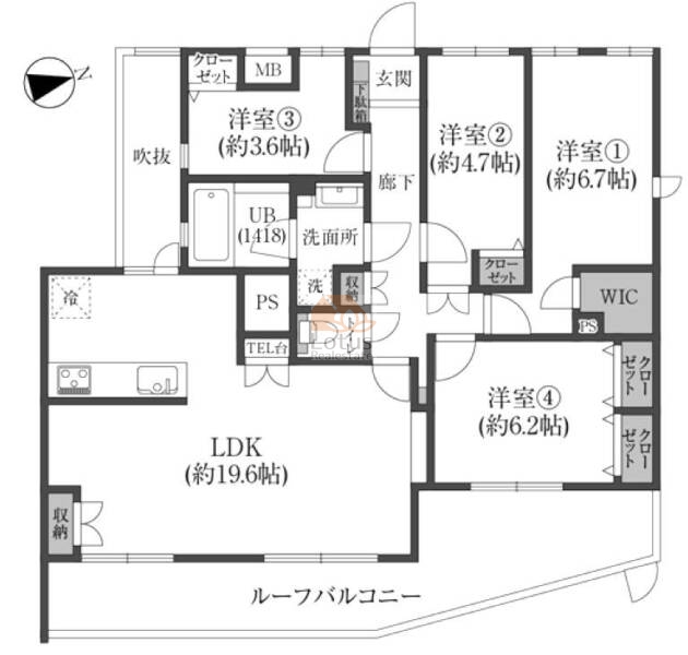 コスモ葛西アステア402間取図
