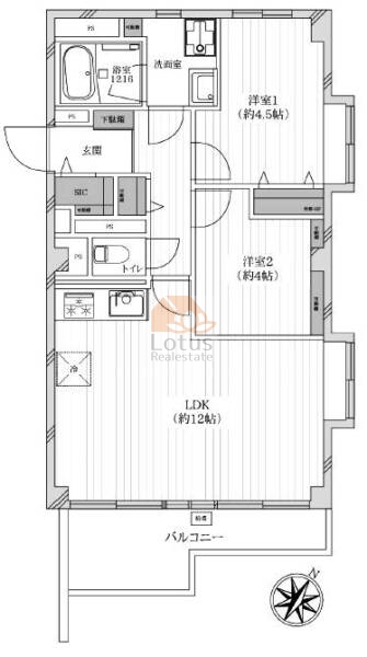 東向島サニーホームズ401間取図