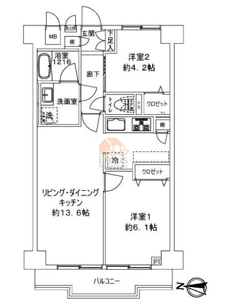 ゾンネンハイム北砂534間取図