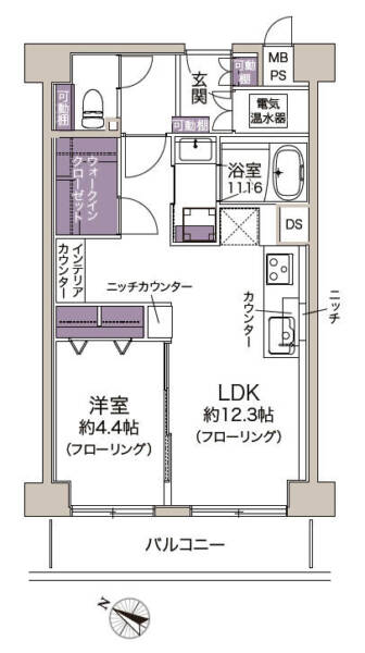 中野弥生町スカイハイツ402間取図