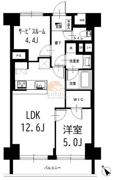 南阿佐谷ハイツ403間取（1SLDK）