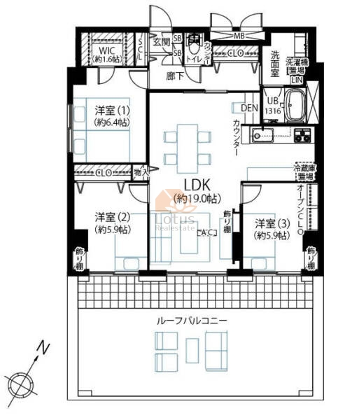 リレント三ノ輪401間取図