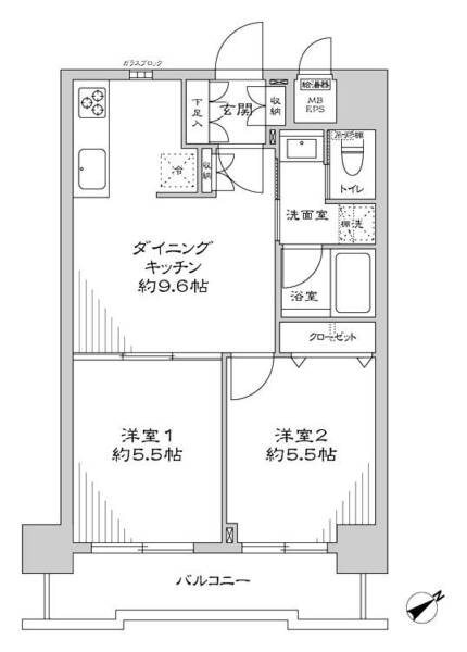 ハイマート入谷602間取図