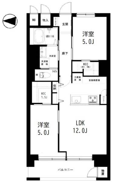東建第2上町マンション201間取図