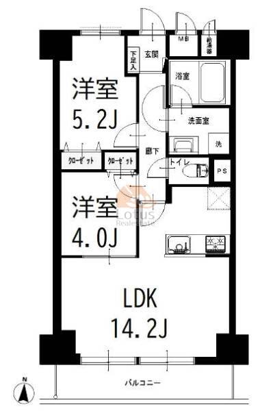 大森パークハイツ1107間取図
