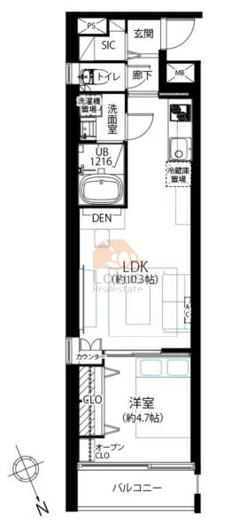日神デュオステージ荻窪310間取（1LDK）