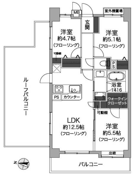 ライオンズガーデン新小岩701間取図