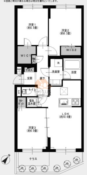 ライオンズマンション豊島園第２110間取図