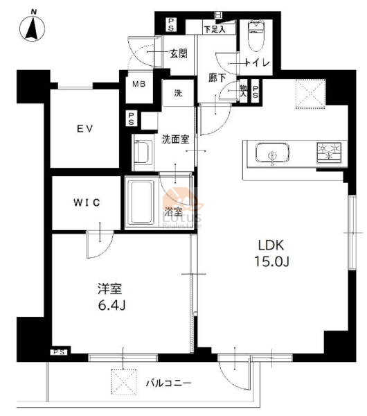 ザプロス三ノ輪イースト301間取図