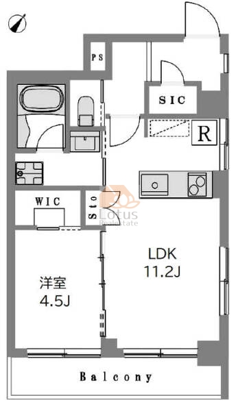 光建ハイム日本橋601間取図