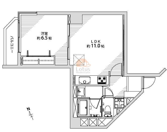チュリス氷川坂102間取図