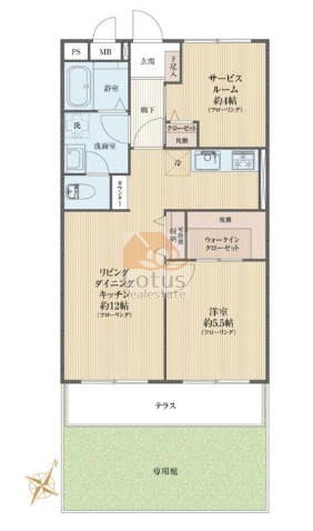 立石シティハイツ1階間取図