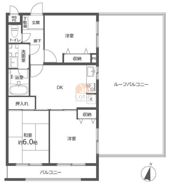 グレンモア西新井505間取図