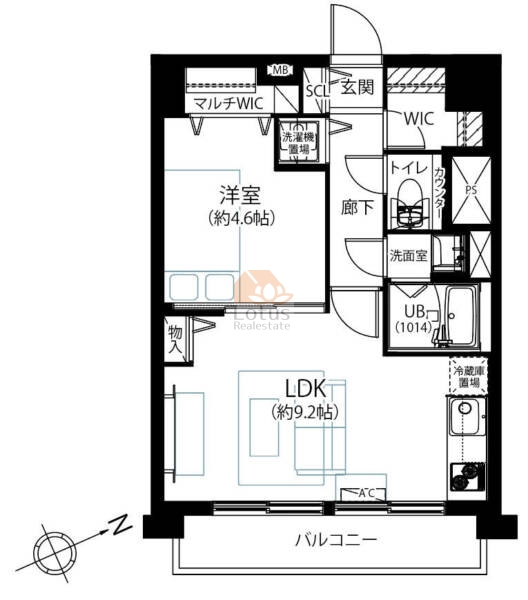桜上水山森マンション1005間取図