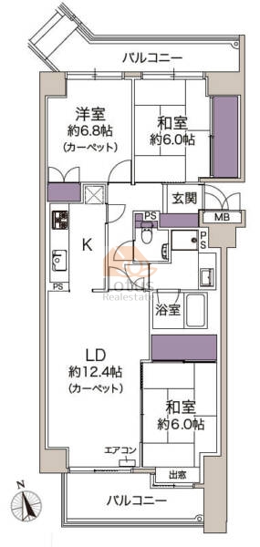 桜丘フラット806間取図