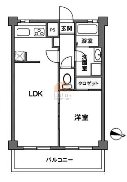 光シャンブル中野新橋103間取（1LDK）