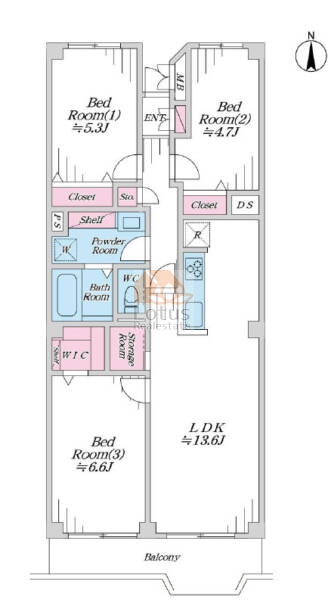 ボナハイツ中川1111間取図