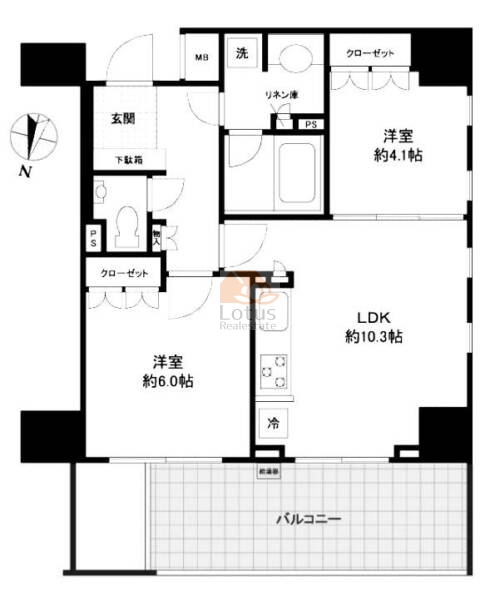 リストレジデンス西日暮里弐番館702間取図