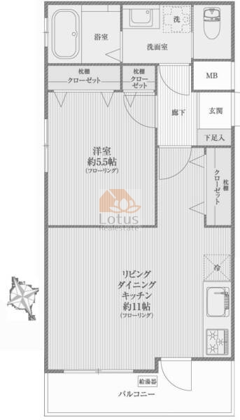 永福町ダイヤハイツ2階間取図
