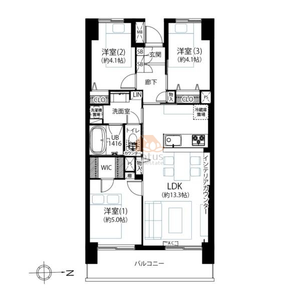 アーバンメゾン東大島202間取図