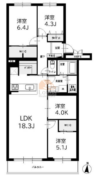 コープ野村練馬氷川台106間取図