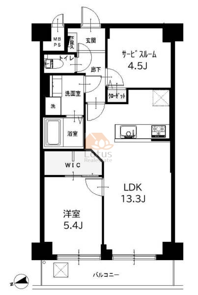 ファミネス大森402間取（1SLDK）