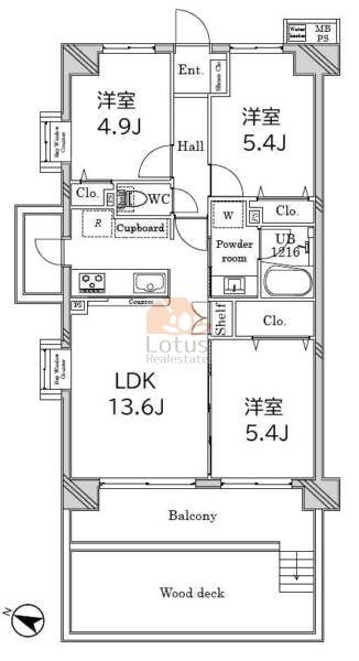 レックスハイム赤羽101間取図
