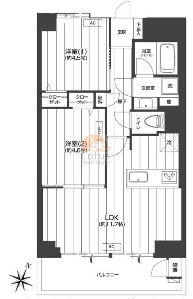 東建池袋要町マンション518間取図