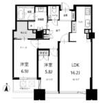 センチュリーパークタワー3306間取図
