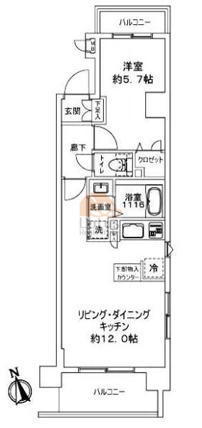 ザグランデレガーロ浅草506間取図