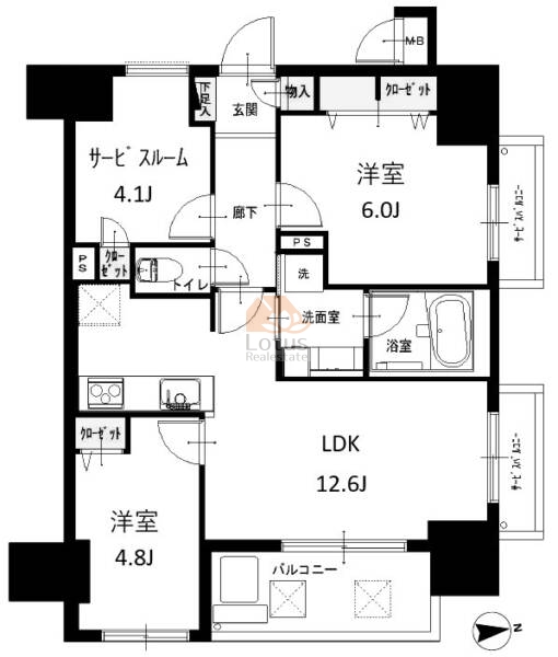 アークプラザ西日暮里1003間取図