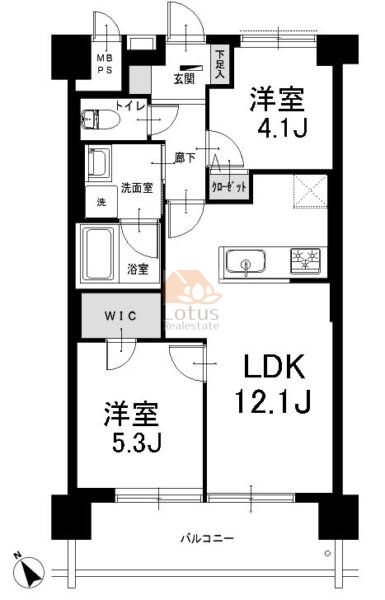 東陽町ハイホーム1016間取図