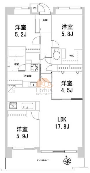 コスモ２１ザガーデンズフォート331間取図