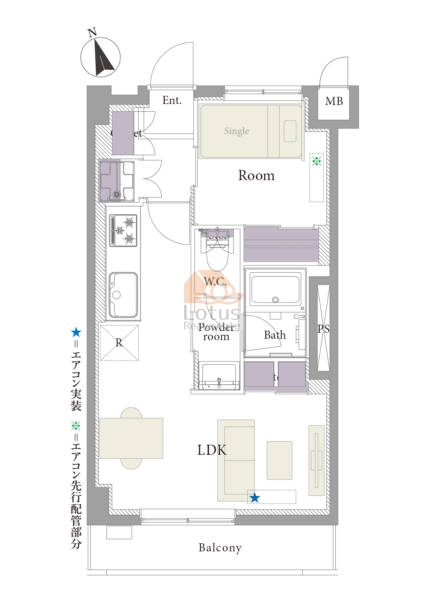 雷門永谷マンション704間取図