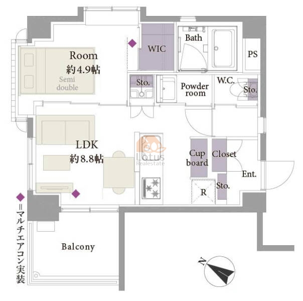 ベルザ南麻布601間取図