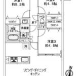 ライオンズプラザ小岩402間取り