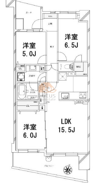 プラウド石神井台312間取図