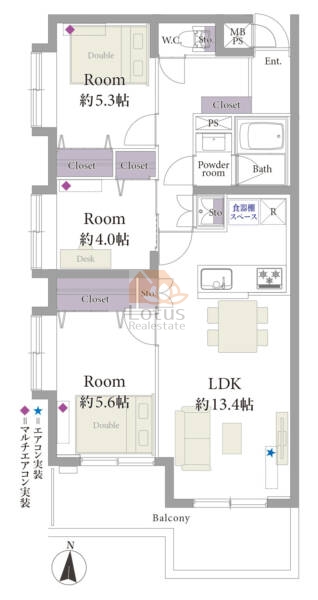 レジェンド杉並ガーデン303間取図