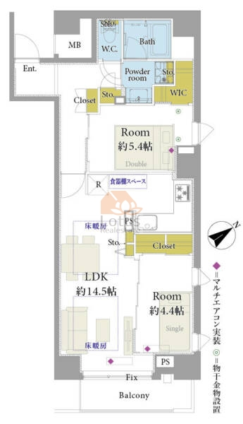 コートヒルズ高輪603間取図