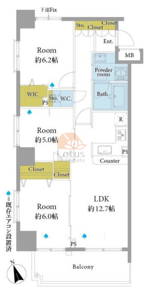 藤和シティホームズ西早稲田201間取図