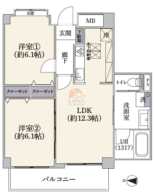 アトラス柴又104間取図