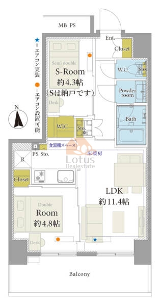 ベイシティ晴海スカイリンクタワーA11410間取図