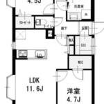 ライオンズマンション西中延302間取図