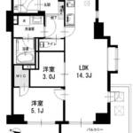 旗の台フラット301間取図