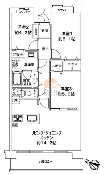 ファミールシティ武蔵関420間取図