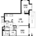 アールヴェール中延308間取図