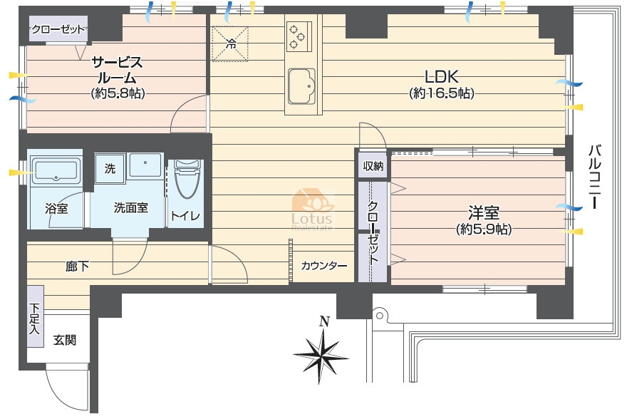 ハイツ木場305間取図