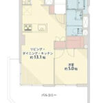 パークサイド東新宿402 間取り