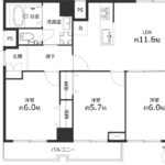 エクセル入谷２号館704 間取り