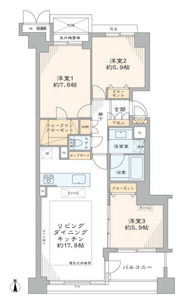 イッツ東京フォーサイトスクエア1005間取図